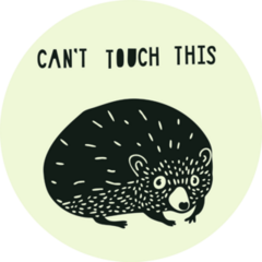 Cant Touch This Hedgehog Sticker
