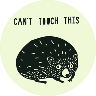 Cant Touch This Hedgehog Sticker