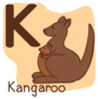 Capital Letter k Kangaroo Sticker