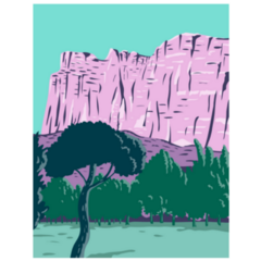 Capitol Reef National Park In Torrey Utah Illustration Sticker