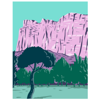 Capitol Reef National Park In Torrey Utah Illustration Sticker