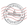 Capitol Washington, Dc, Usa Stamp Skyline Postmark Sticker