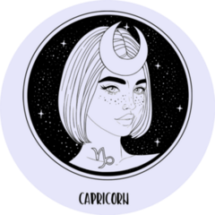 Capricorn Astrological Sign Future Telling Sticker 
