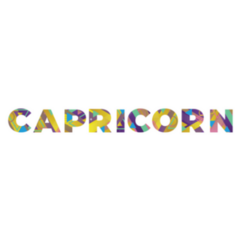 Capricorn Concept Retro Colorful Sticker