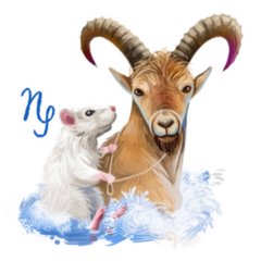 Capricorn Creative Goat Year Sticker 