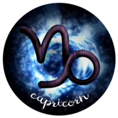 Capricorn Detailed Zodiac Illustration Sticker