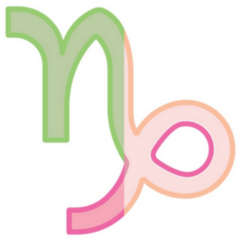 Capricorn Sign Icon Colorful Illustration Sticker