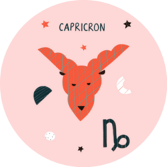 Capricorn Zodiac Sign Abstract Poster Sticker