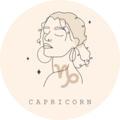 Capricorn Zodiac Sign Astrological Boho Icon Sticker