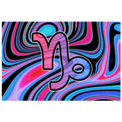 Capricorn Zodiac Sign Funky Horoscope Sticker