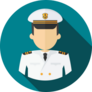 Captain of Ship in White Suit Military or Cruise Sticker