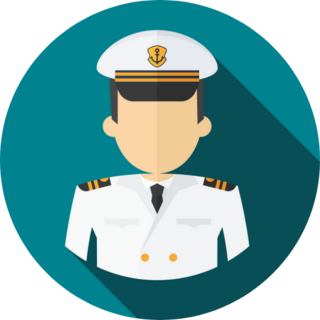 Captain of Ship in White Suit Military or Cruise Sticker