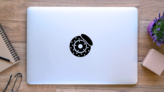 Car Brake Disc Icon Sticker on a Laptop (New) example
