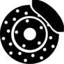 Car Brake Disc Icon Sticker