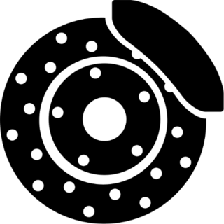 Car Brake Disc Icon Sticker
