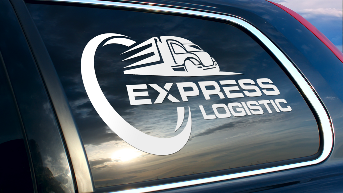 Custom Logo Decal for a Logistics Company on a Car