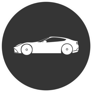 Car Flat Icon Sign Illustration Sticker