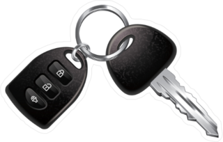 Car Key and Remote Sticker