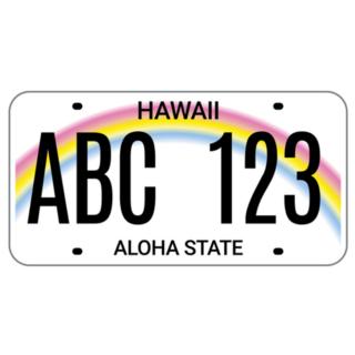 Car License Hawaii Plate Sticker