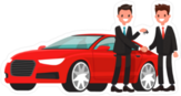 Car Salesman and Customer Sticker