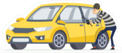 Car Thief Sticker