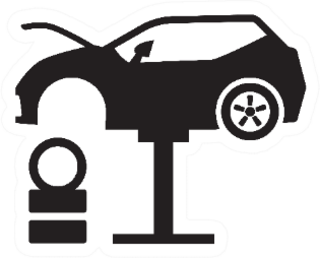 Car Tire Change Icon // Mechanic Sticker