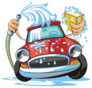 Car Wash With Sponge And Hose Sticker