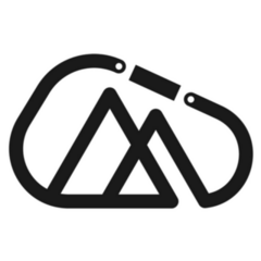 Carabiner With Mountain Logo Sticker