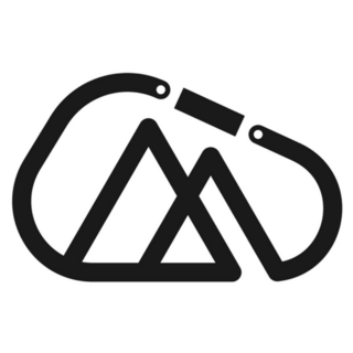Carabiner With Mountain Logo Sticker