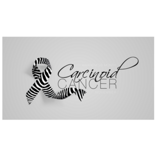 Carcinoid Cancer Awareness Calligraphy Sticker