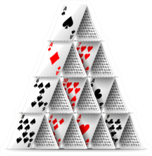 Card House Illustration Sticker