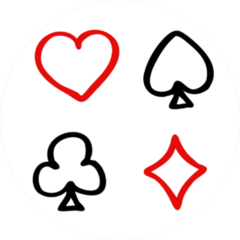 Card Suits Doodle Icon Sticker