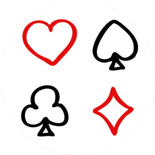 Card Suits Doodle Icon Sticker