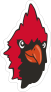 Cardinal Head Mascot Sticker