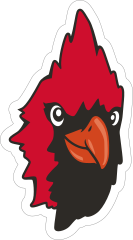 Cardinal Head Mascot Sticker