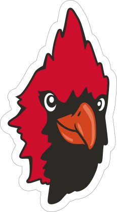 Cardinal Head Mascot Sticker