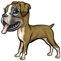 Caricature Boxer Sticker