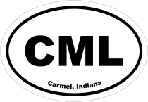 Carmel, Indiana Oval Stickers
