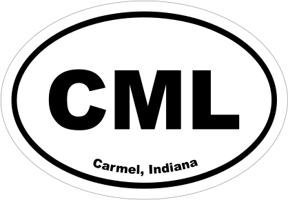 Carmel, Indiana Oval Stickers