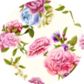 Carnations, Peony And Roses Buds Pattern Sticker