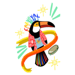 Carnival Toucan Brazilian Sticker