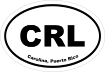 Carolina, Puerto Rico Oval Stickers