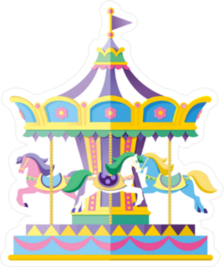 Carousel With Horses Sticker