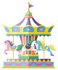 Carousel With Horses Sticker
