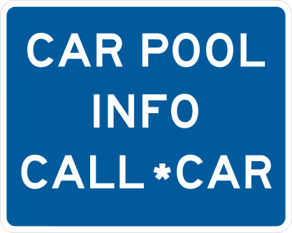 Carpool Info Call *Car Sticker