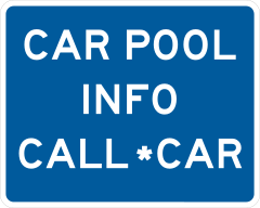 Carpool Info Call *Car Sticker