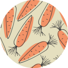 Carrot Vegetables Pattern Sticker