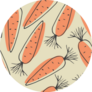 Carrot Vegetables Pattern Sticker