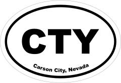 Carson City, Nevada Oval Stickers