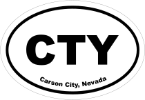 Carson City, Nevada Oval Stickers